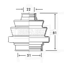 BORG & BECK Paljekumi, vetoakseli BCB2270